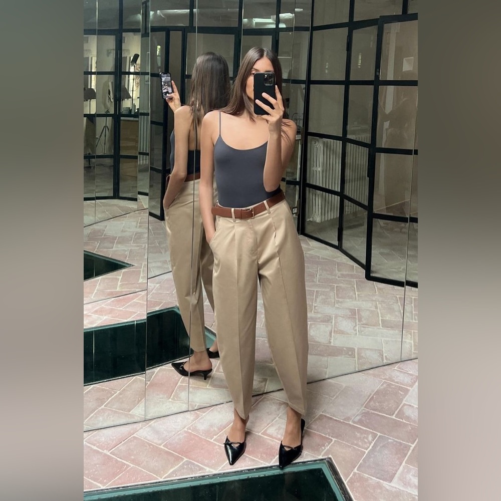 Zara Classic Tan Trousers